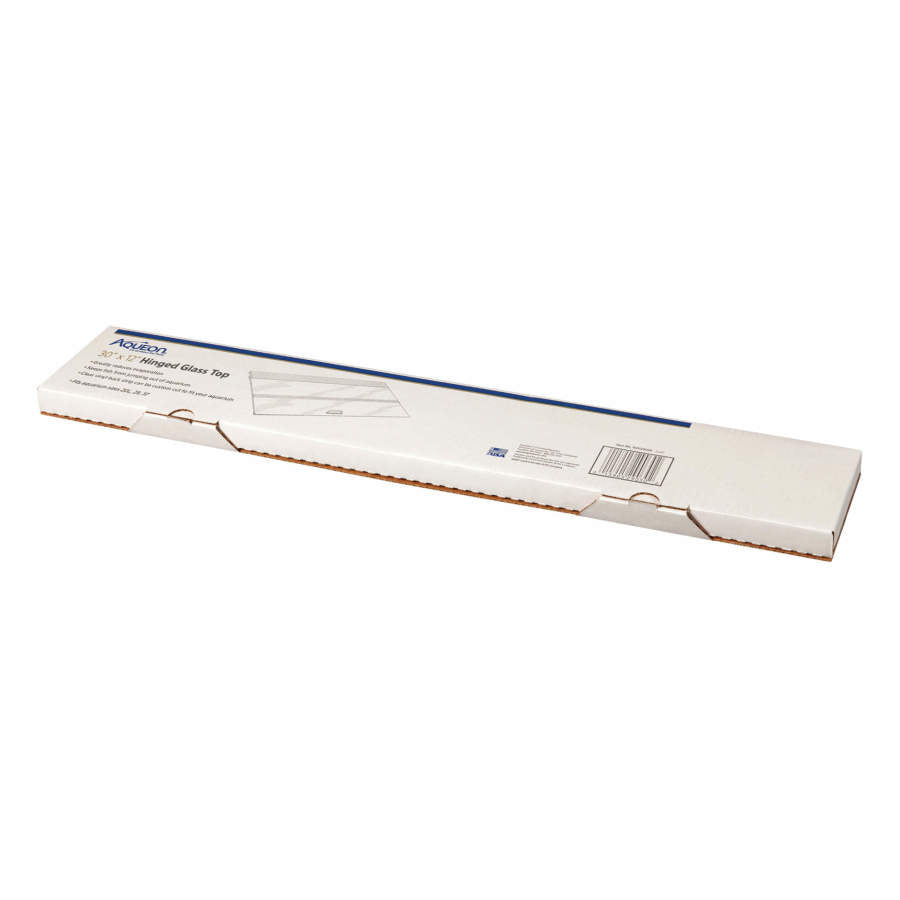 Aqueon Hinged Glass Tops Standard 1-piece 30 X 12 in (20gal Long, 29gal & 37gal)