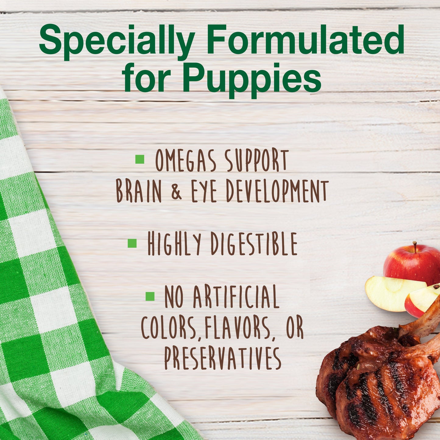 Nylabone Healthy Edibles Puppy AnimalShaped Lamb Apple Dog Chew Treats Lamb Apple, SMall/Regular Up To 25 Ibs. 3 ct