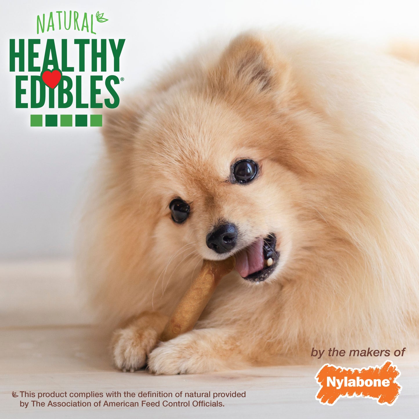 Nylabone Healthy Edibles AllNatural Long Lasting Chicken Dog Chew Treats Chicken, XS/Petite Up To 15 Lbs. 8 ct