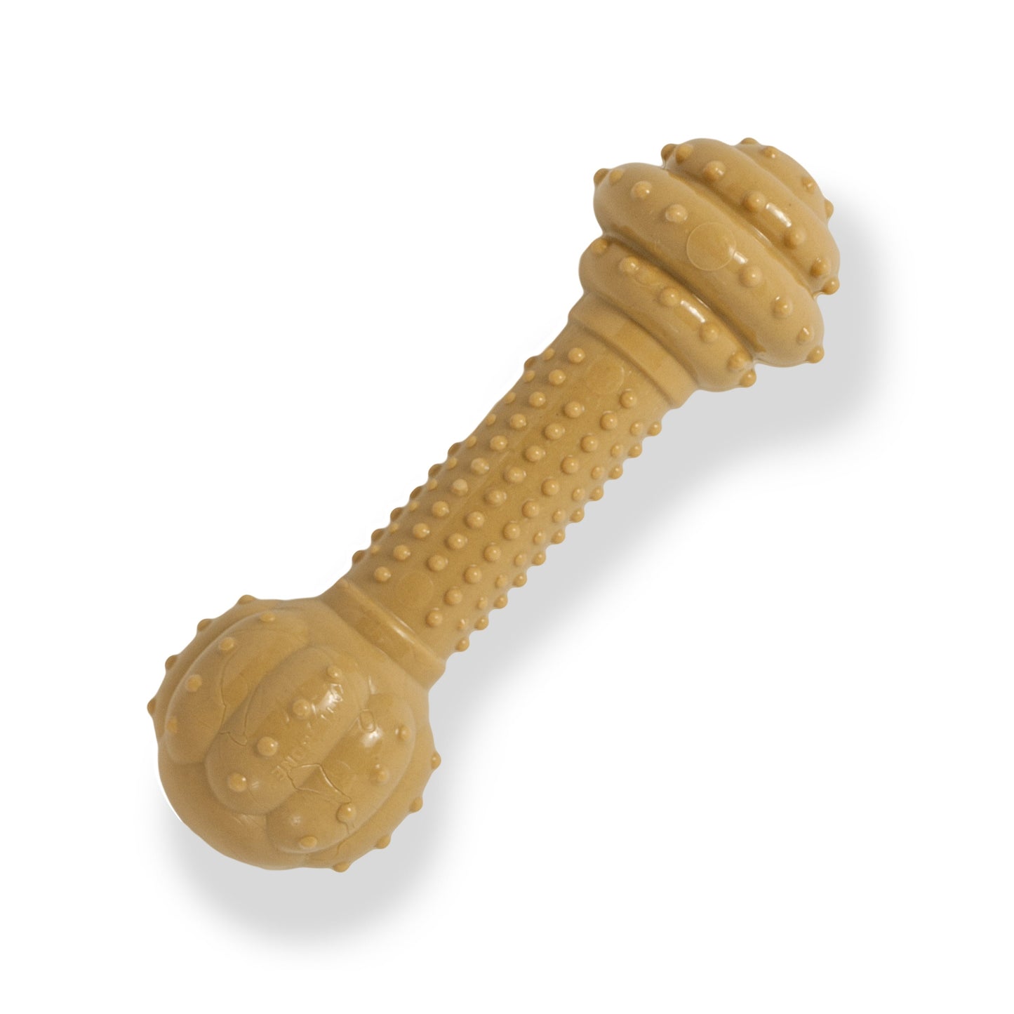 Nylabone Barbell Power Chew Durable Dog Toy Peanut Butter 1ea/XXL/Monster - 50++ lb