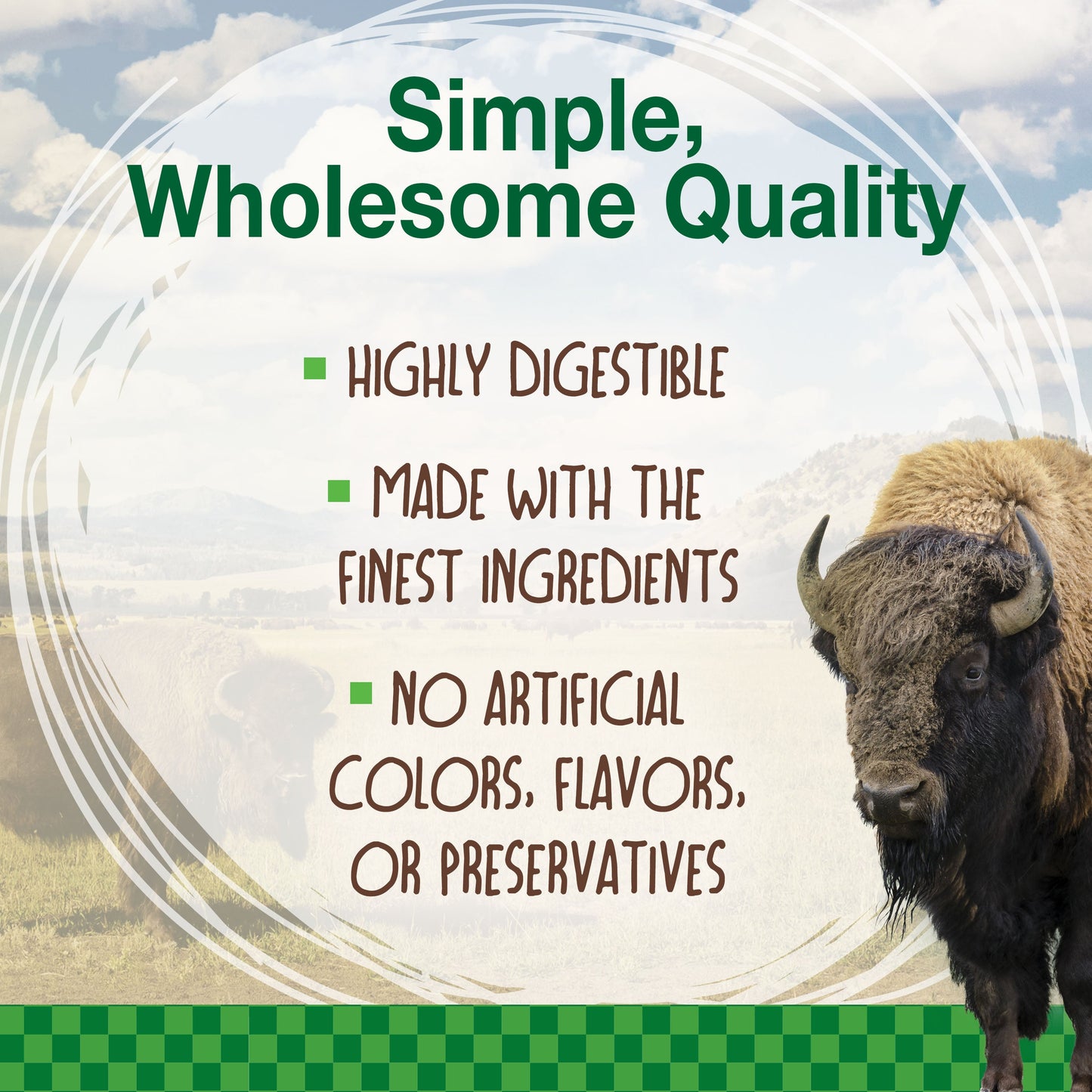 Nylabone Healthy Edibles WILD Natural Long Lasting Bison Dog Chew Treats Bison, Medium/Wolf Up To 35 Lbs. 2 ct