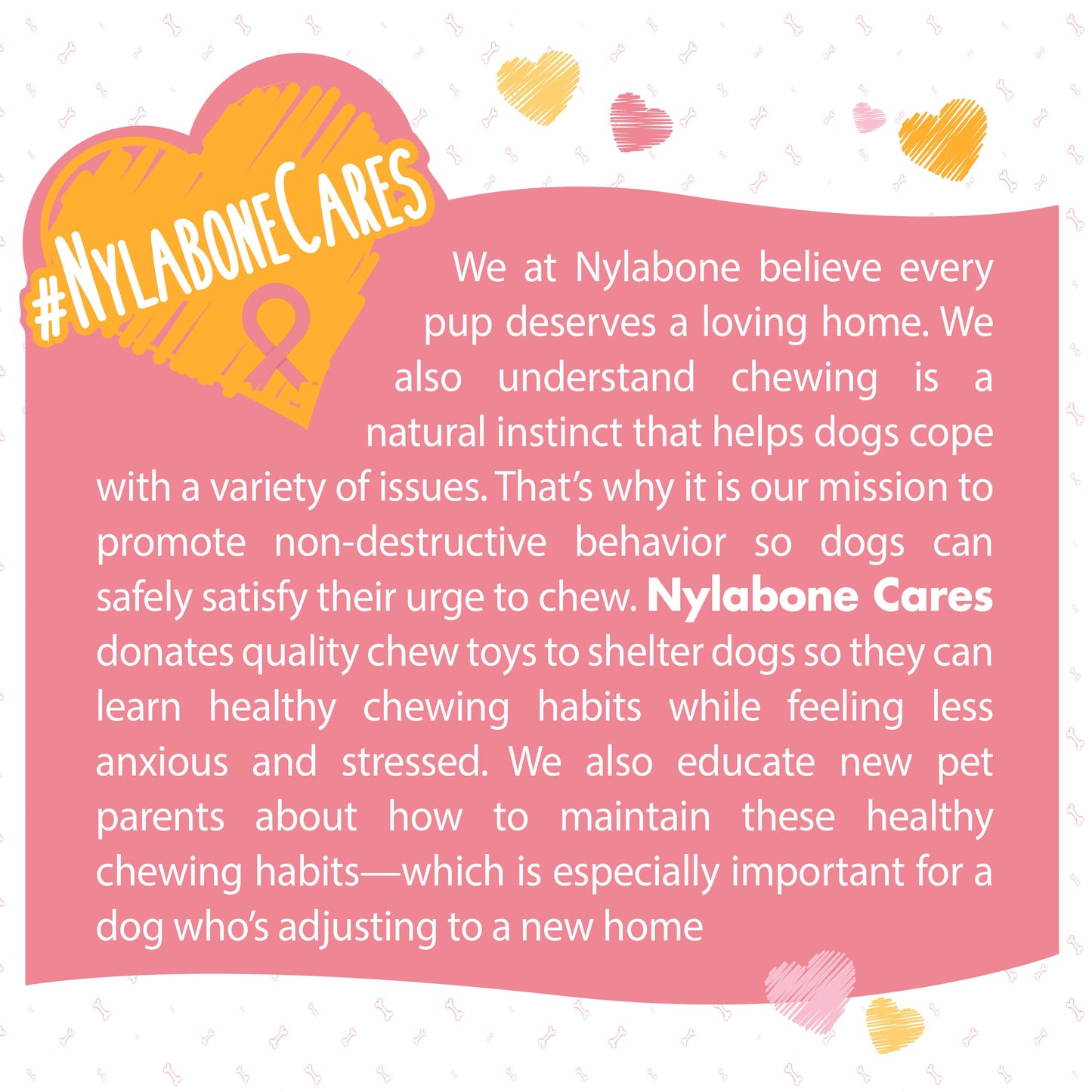 Nylabone Breast Cancer Awareness Pink Power Chew Textured Dog Toy Chicken 1ea/XL/Souper - 50+ lb