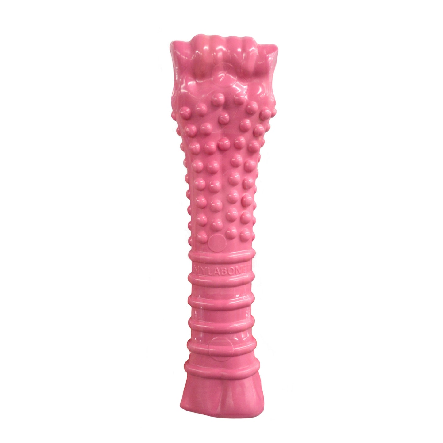 Nylabone Breast Cancer Awareness Pink Power Chew Textured Dog Toy Chicken 1ea/XL/Souper - 50+ lb