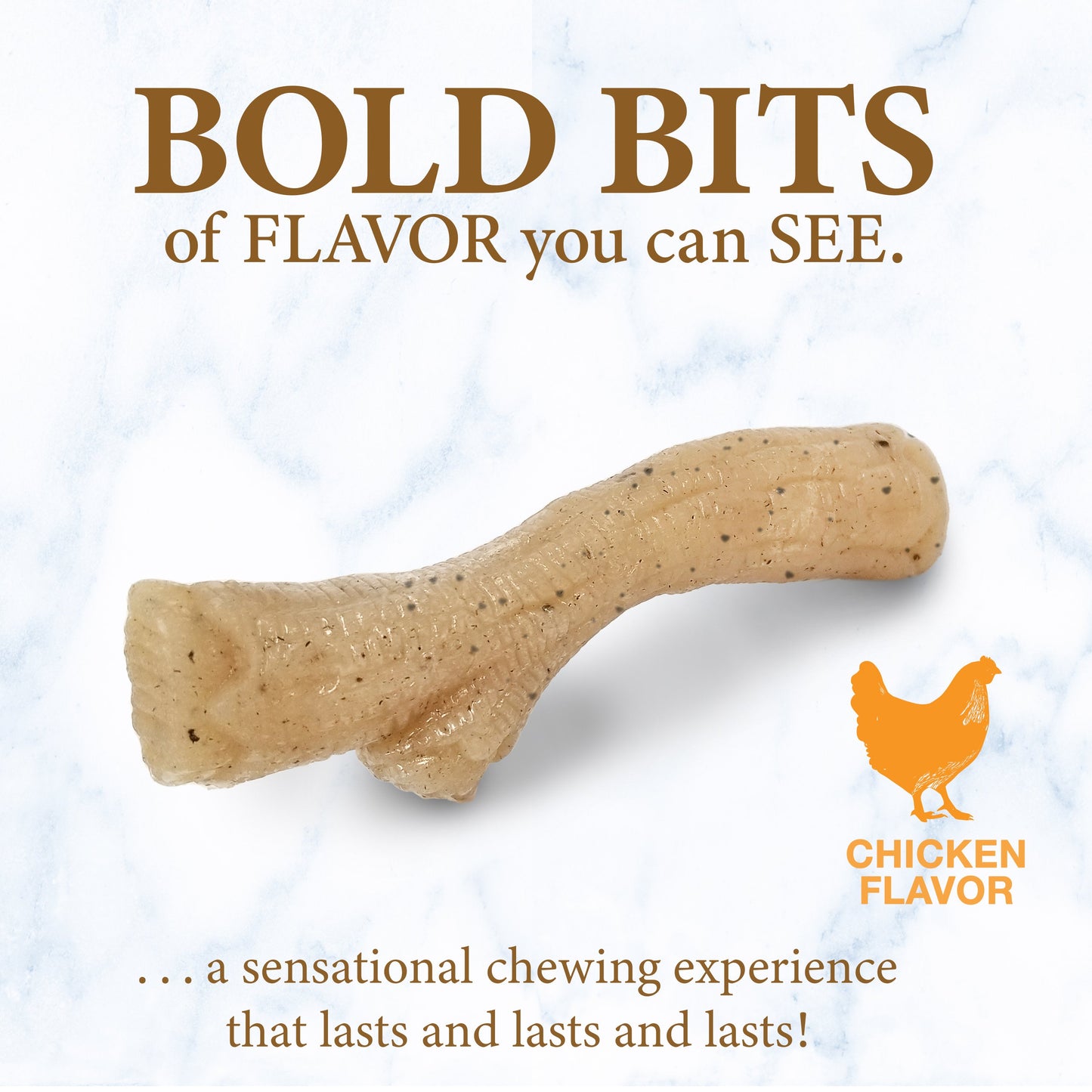 Nylabone Gourmet Style Strong Stick Puppy Chew Toy Chicken 1ea/Medium/Wolf - Up To 35 lb