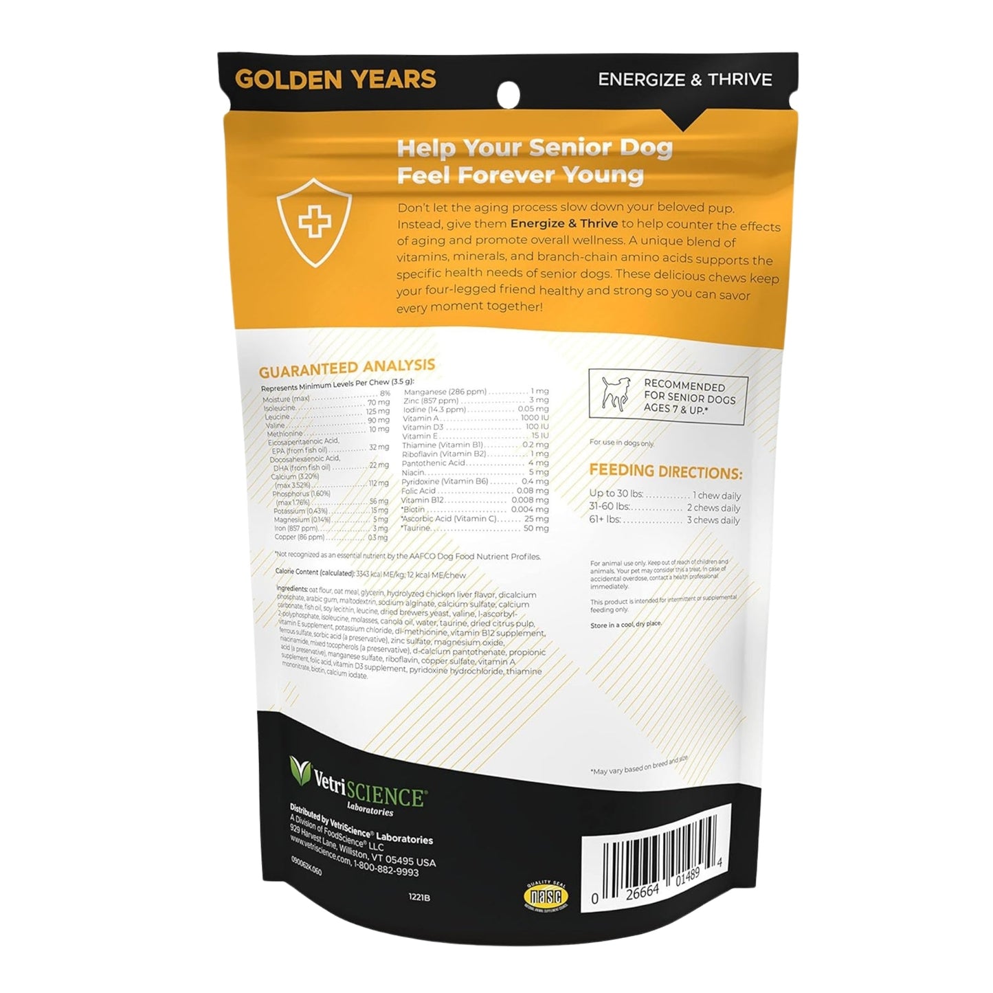 Vetriscience Dog Golden Energize 7.41oz.