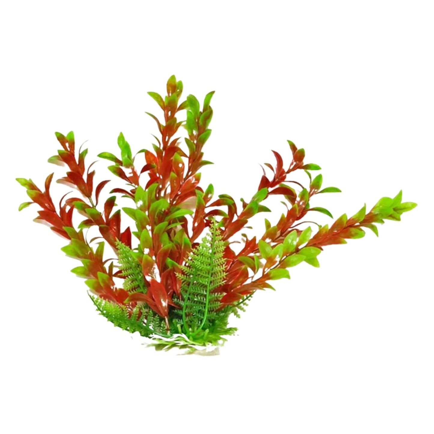 Aquatop Hygro Aquarium Plant with Weighted Base Green, Red 12 in