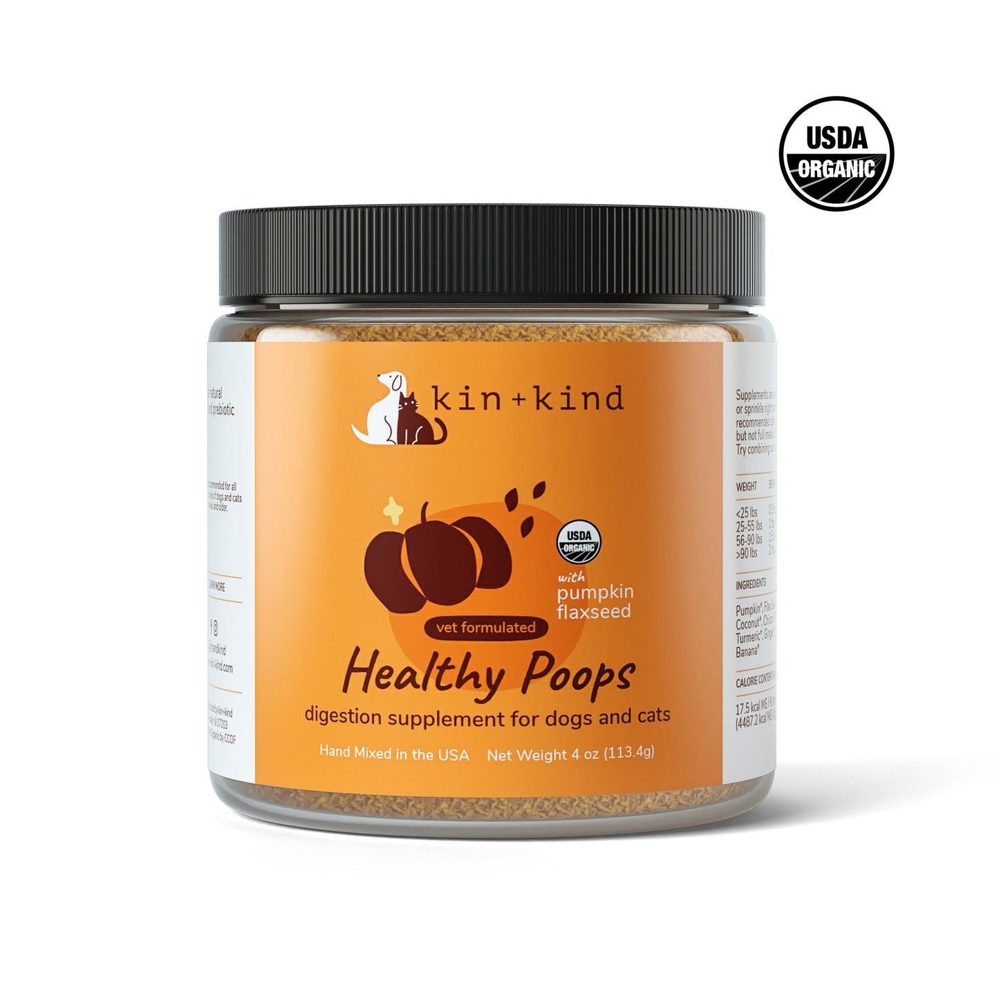 Kin+Kid Organic Digestion Supplement Healthy Poops Pumkin 4oz.