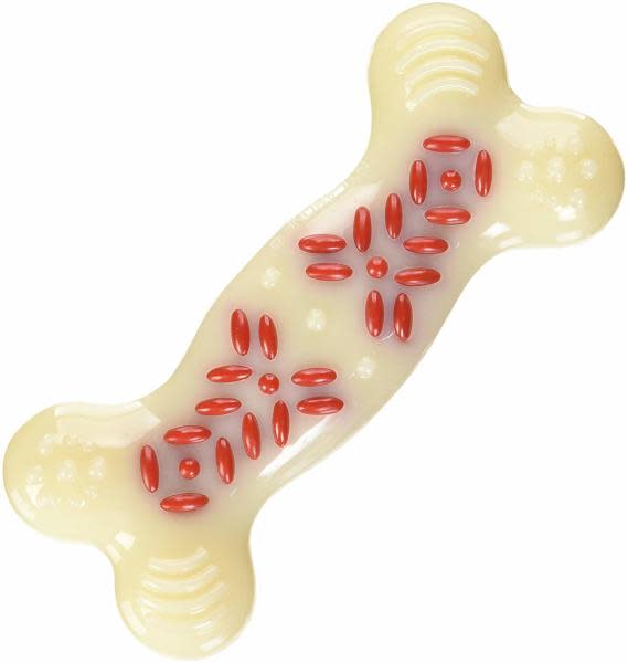 Nylabone Power Chew Action Ridges Chew Toy Bacon 1ea/Medium/Wolf - Up To 35 lb