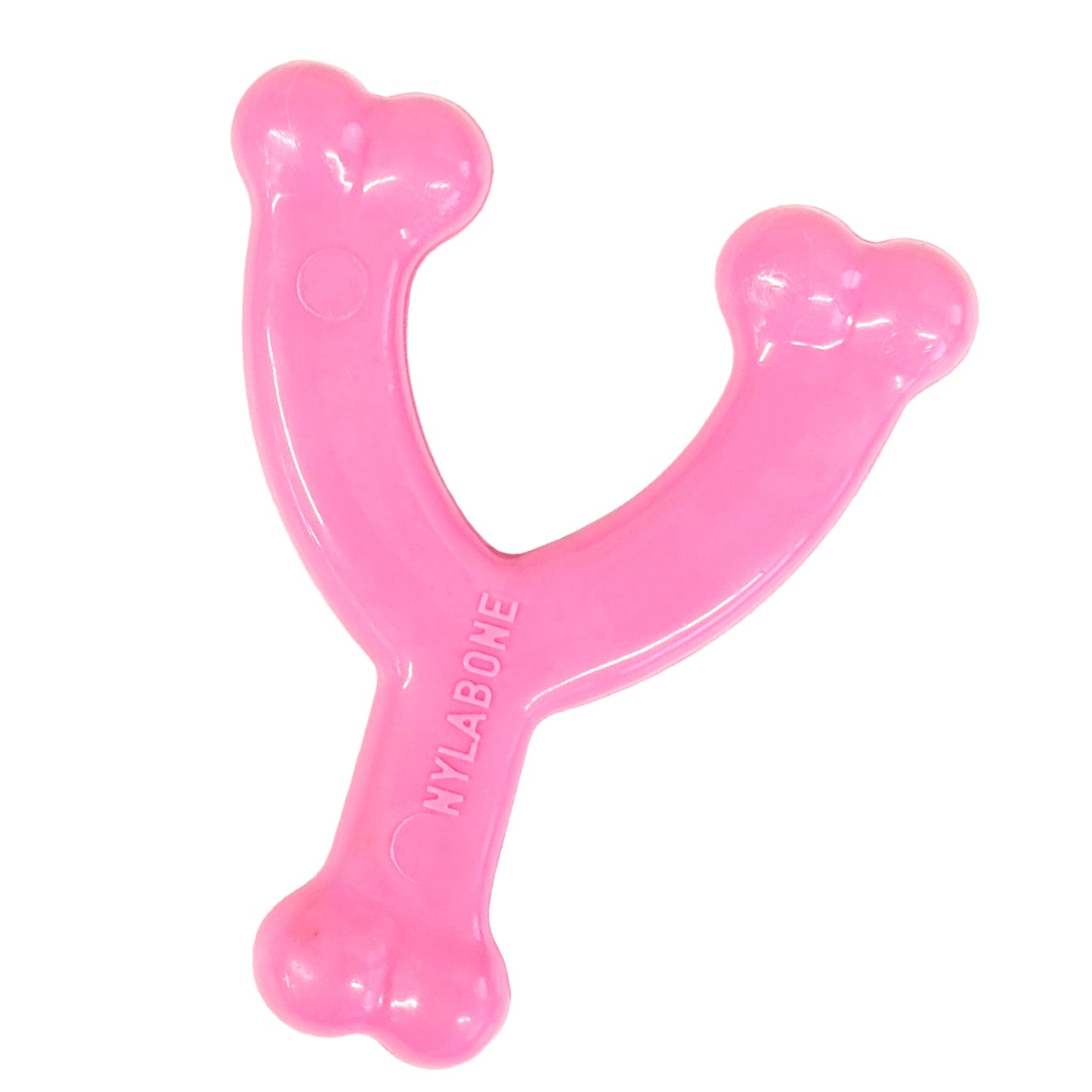 Nylabone Puppy Chew Toy Wishbone Chicken Pink 1ea/XS/Petite - Up To 15 lb