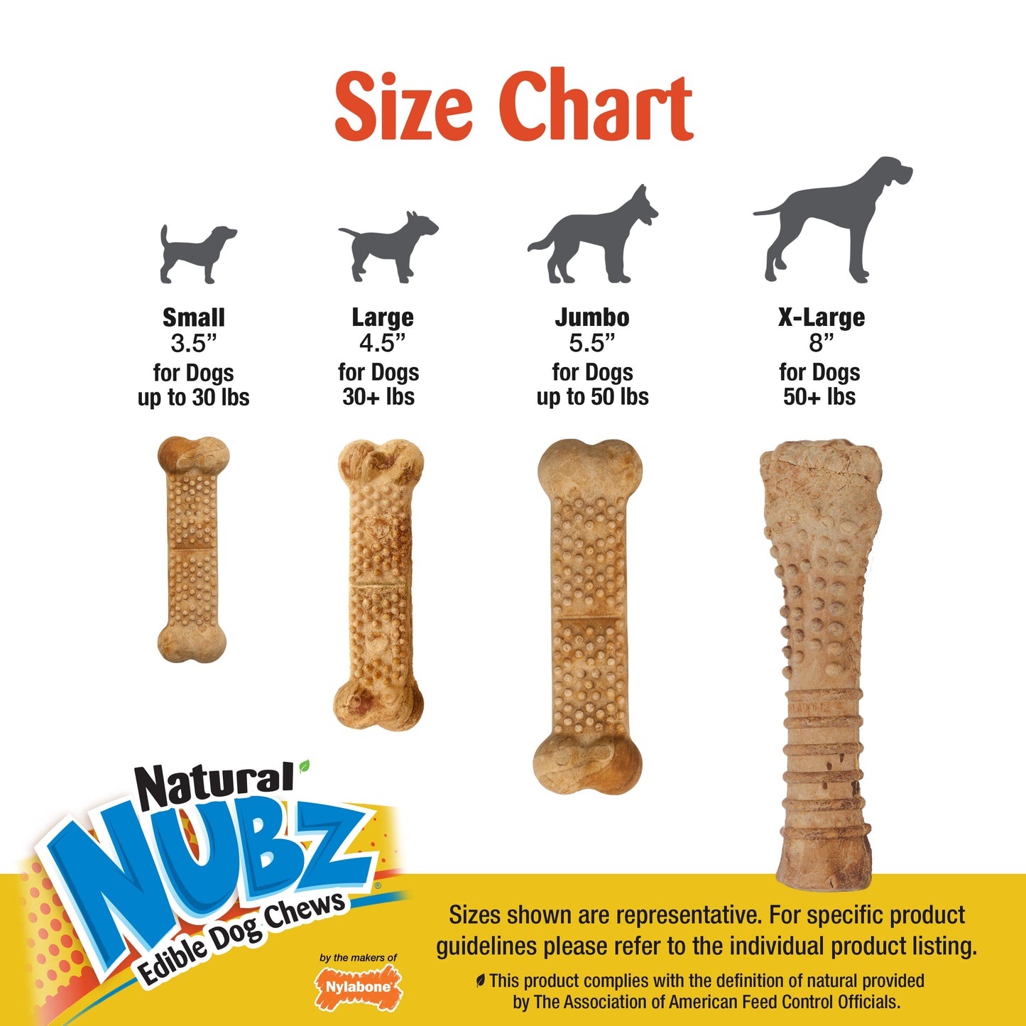 Nylabone Natural Nubz Chicken Dog Treats Chicken, Large  30 Lbs. 12 ct