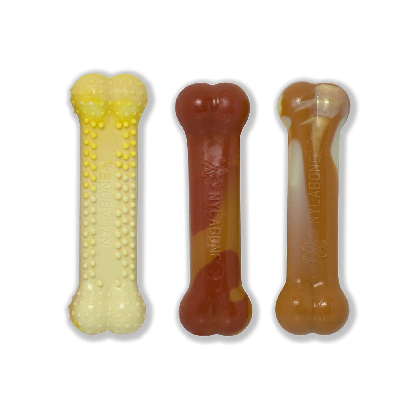 Nylabone Flavor Frenzy Power Chew Triple Pack Chicken, Corn & Ice Cream Sundae 1ea/SMall/Regular - Up To 25 Ibs.