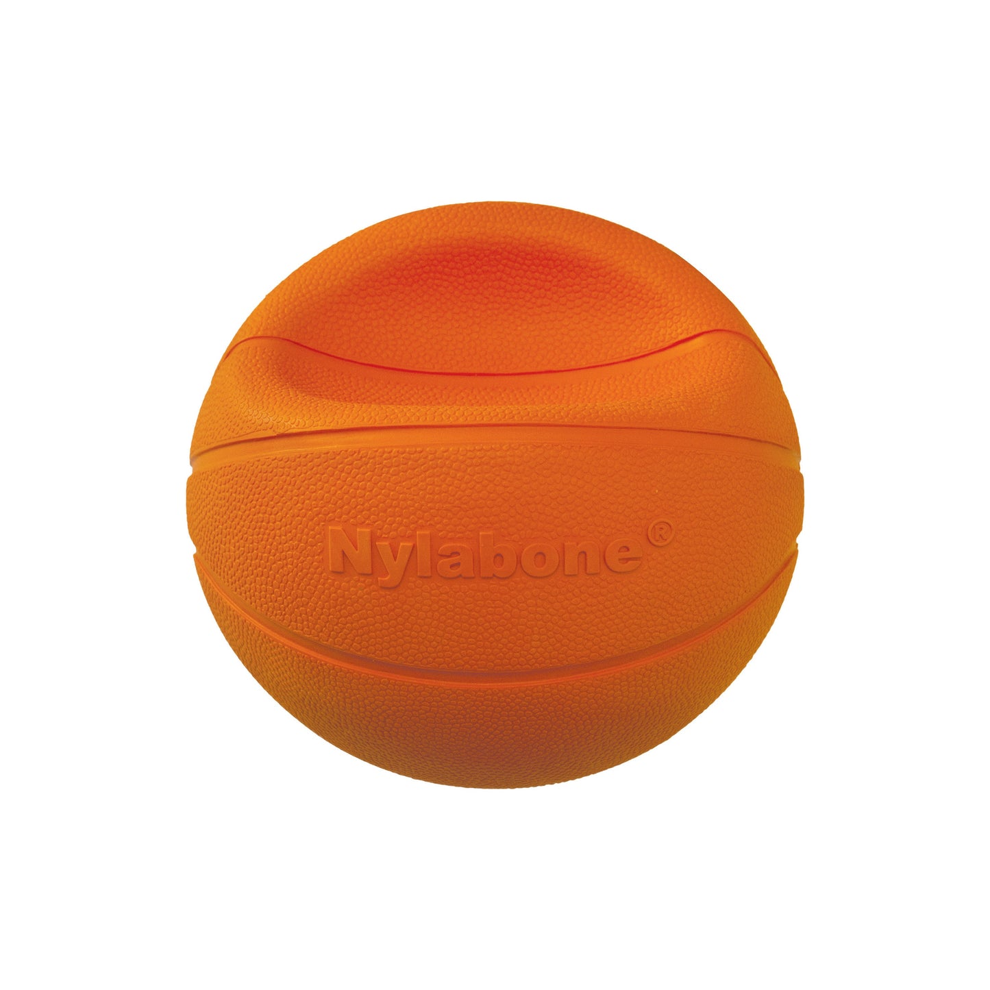 Nylabone Power Play Dog Basketball B-Ball Gripz 1ea/Medium/Wolf - Up To 35 lb