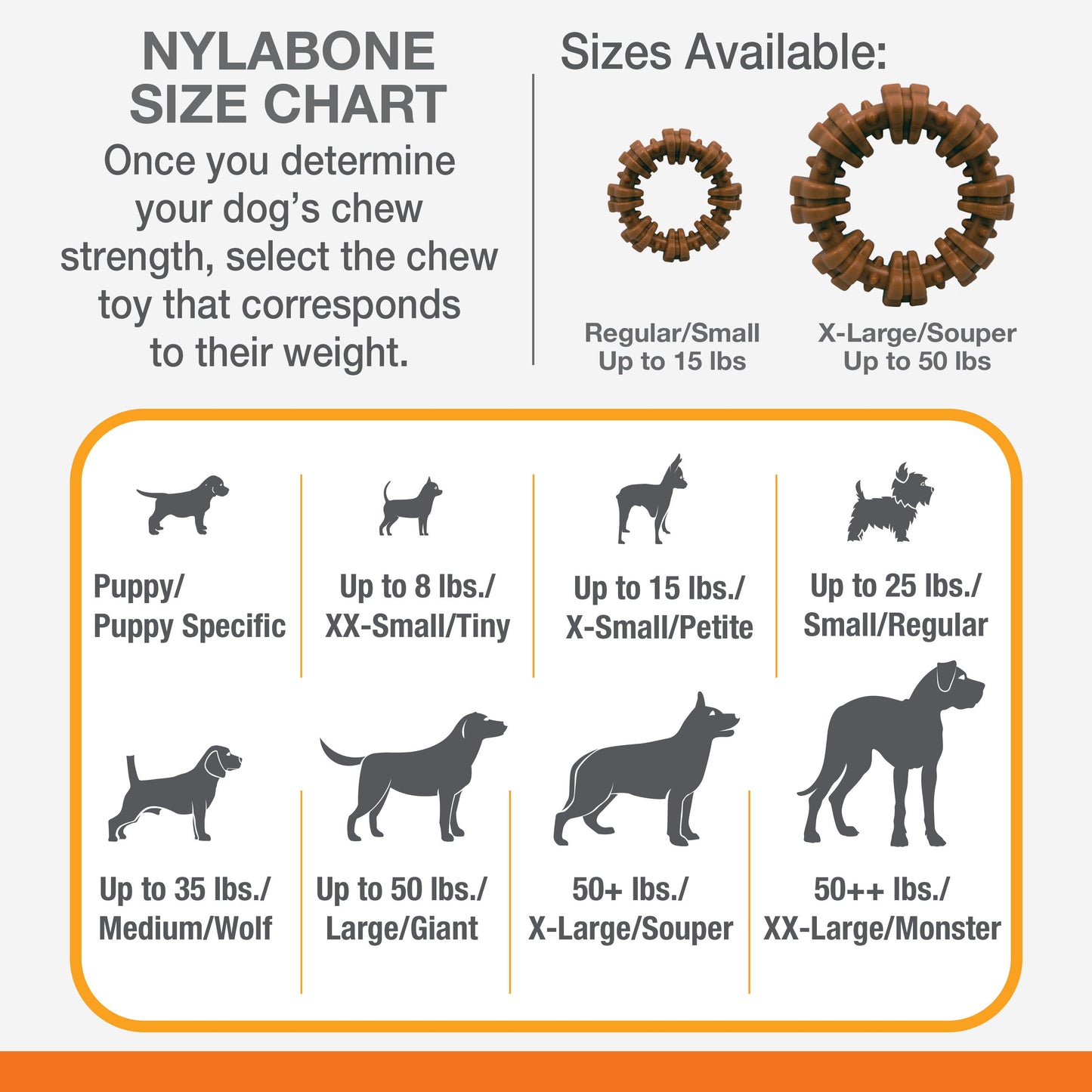 Nylabone Power Chew Textured Dog Ring Toy Flavor Medley 1ea/SMall/Regular - Up To 25 Ibs.