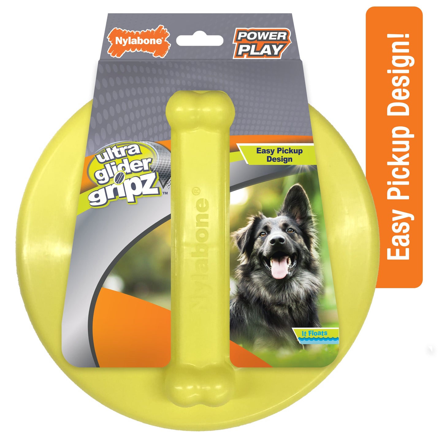 Nylabone Power Play Ultra Glider Gripz Dog Flying Disc 1ea/Large/Giant - Up To 50 lb