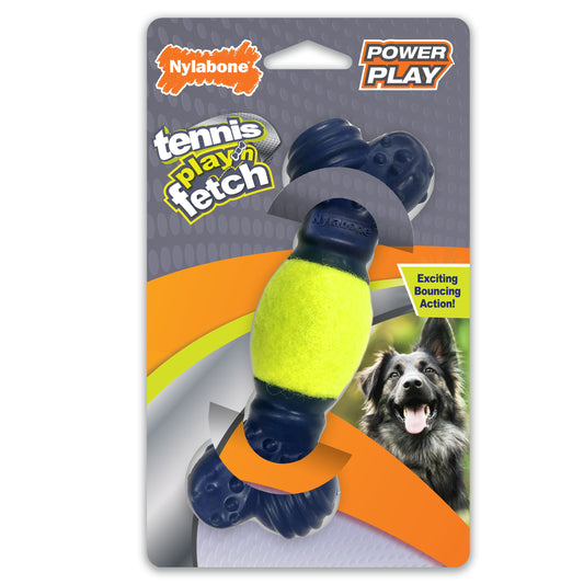 Nylabone Power Play Tennis Play 'n Fetch Interactive Dog Toy 1ea