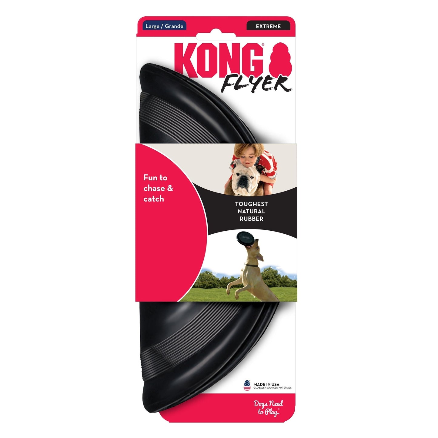 KONG Extreme Flyer Dog Toy Black 1ea/LG