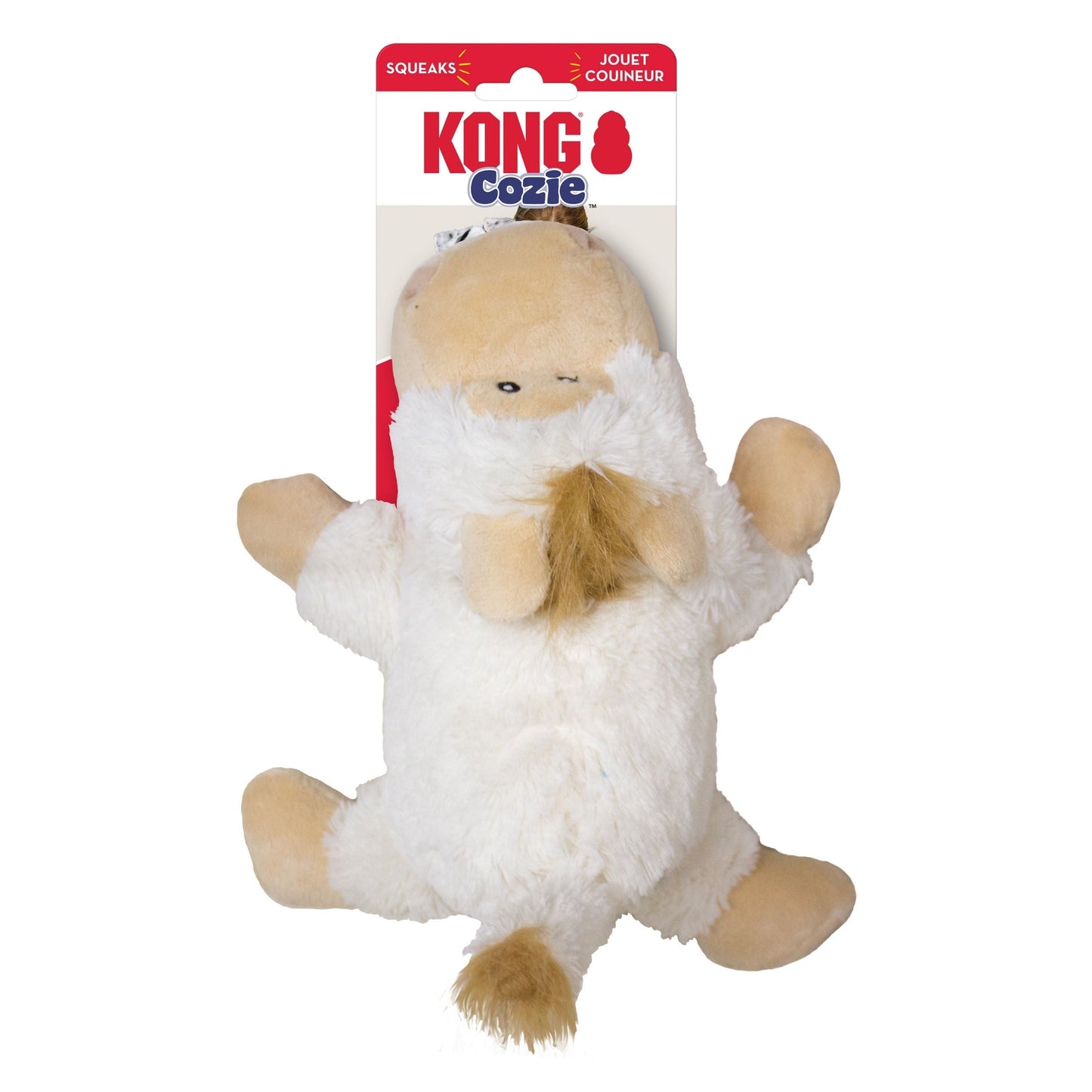 KONG Cozie Tupper Sheep Plush Dog Toy White 1ea/MD