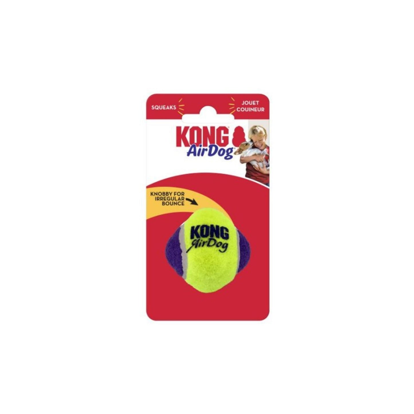 KONG Airdog Squeaker Knobby Ball Dog Toy 1ea/MD