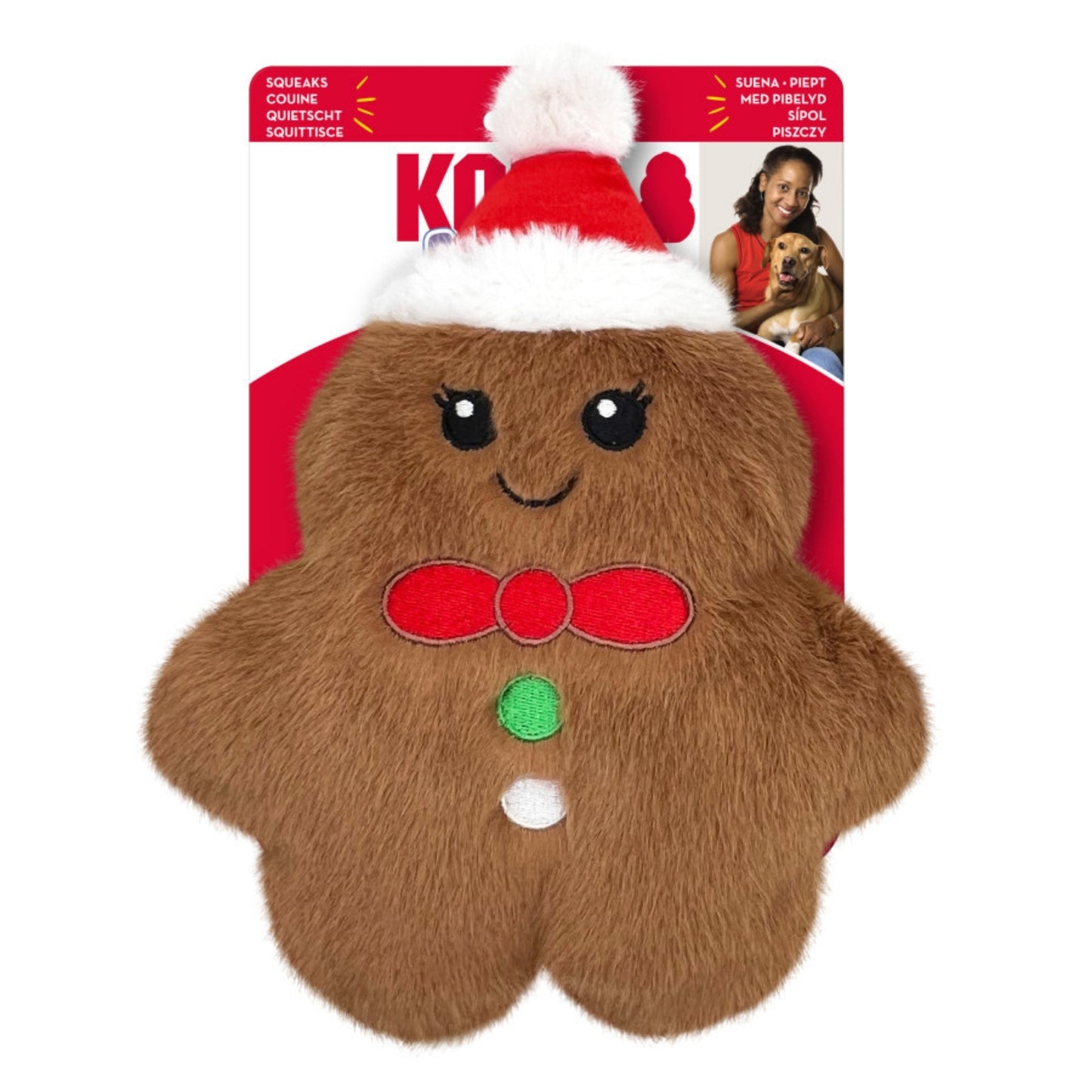 KONG Holiday Snuzzles Gingerbread Dog Toy 1ea/MD