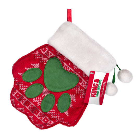 KONG Holiday Stocking Paws Dog Toy 1ea/LG