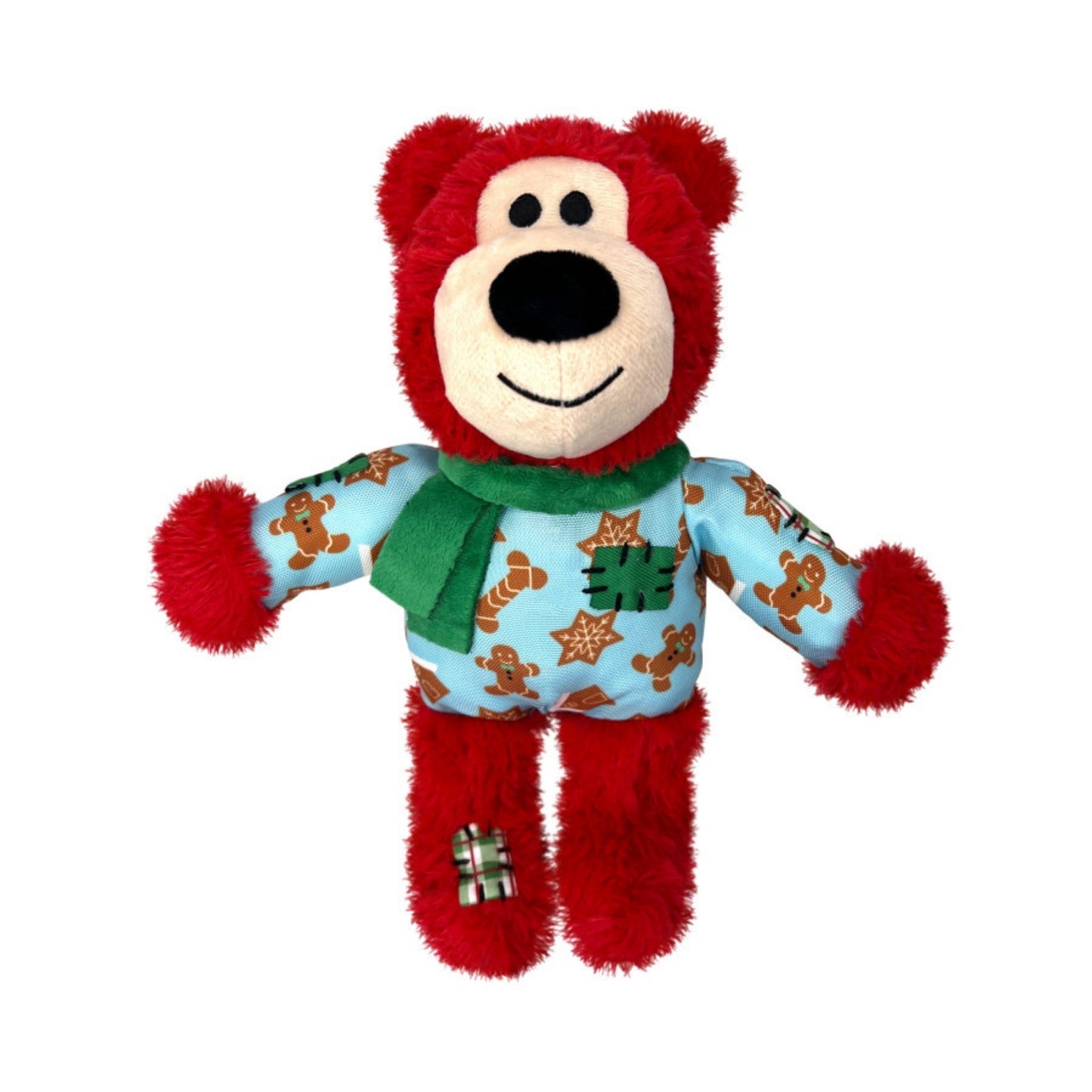 KONG Holiday Wild Knots Bear Dog Toy AssortedColors, 1ea/SM/MD