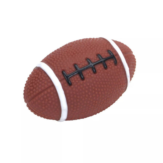 Coastal Rascals Latex Football Dog Toy Brown 4in