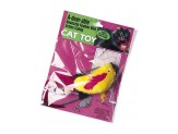 Spot A-Door-Able Bouncing Plush Bird with Feather Tail Cat Toy Multi-Color 4.5 in