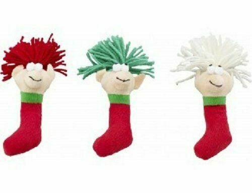 Spot Holiday Wooly Elf Cat Toy With Catnip- Assorted Colors