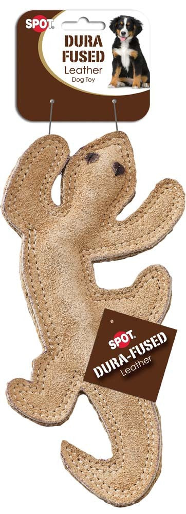 Spot Dura-Fused Leather Dog Toy Gecko 8.5in