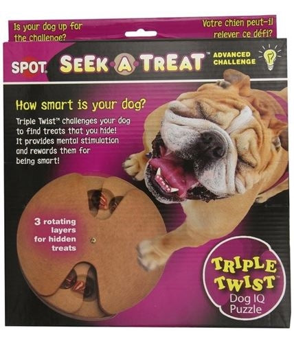 Ethical Pet Spot Seek-A-Treat Advanced Challenge Triple Twist Dog Toy