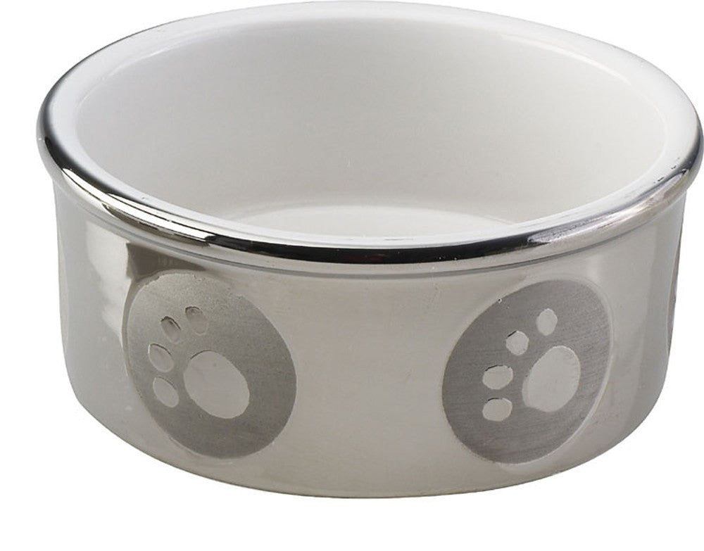 Spot Paw Print Dog Bowl Titanium 1ea/5 in