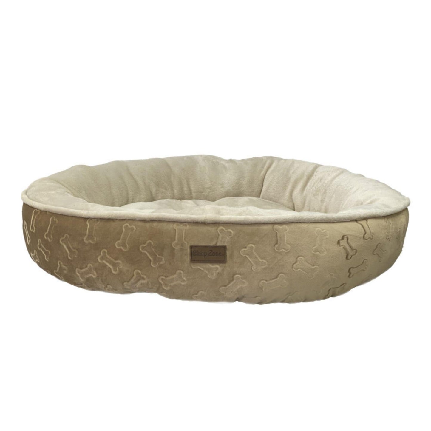 Ethical Pet Sleep Zone Embossed Bone Round 28" Taupe