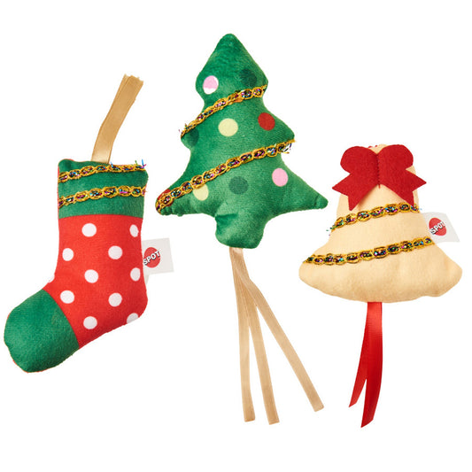 Holiday Festive Catnip Toys Asst 4in.