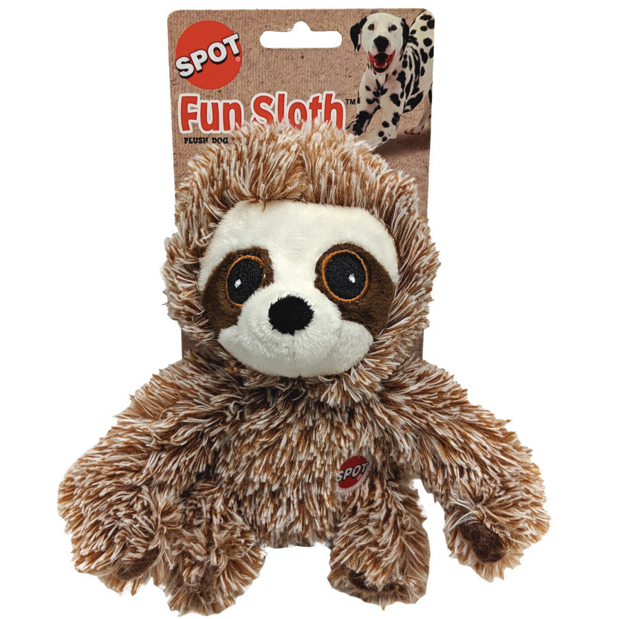 Spot Fun Sloth Plush Dog Toy Assorted 1ea/7 in