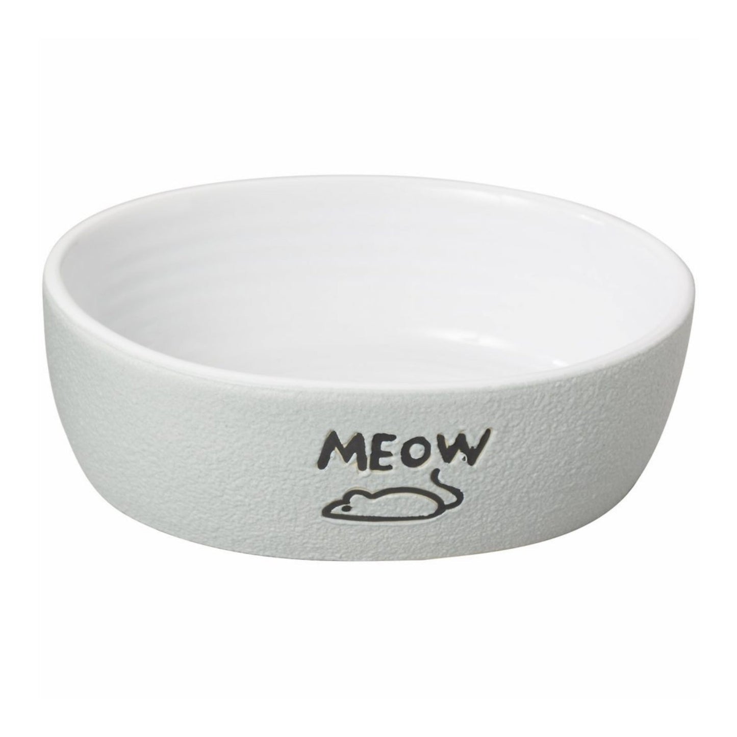 Spot 5" Cat MEOW, Gray Nantucket Dish