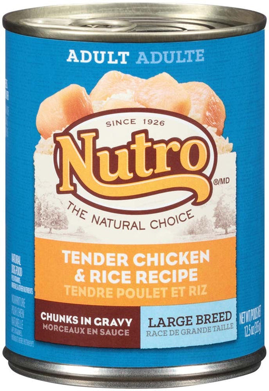 Nutro Products Large Breed Adult Wet Dog Food Chunky Chicken & Turkey Stew 12.5oz 12pk