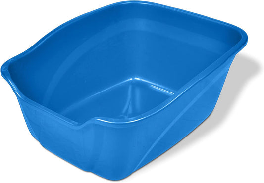 Van Ness Plastics High-Sides Cat Litter Pan Blue, Large Single