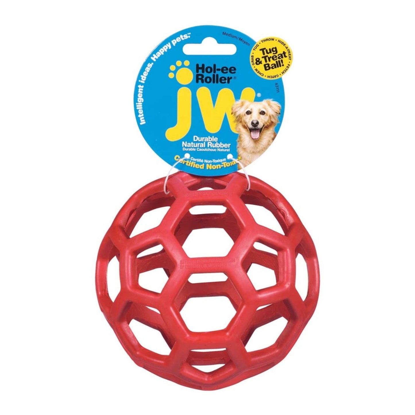 JW Pet Hol-ee Roller Dog Toy Assorted 1ea/MD