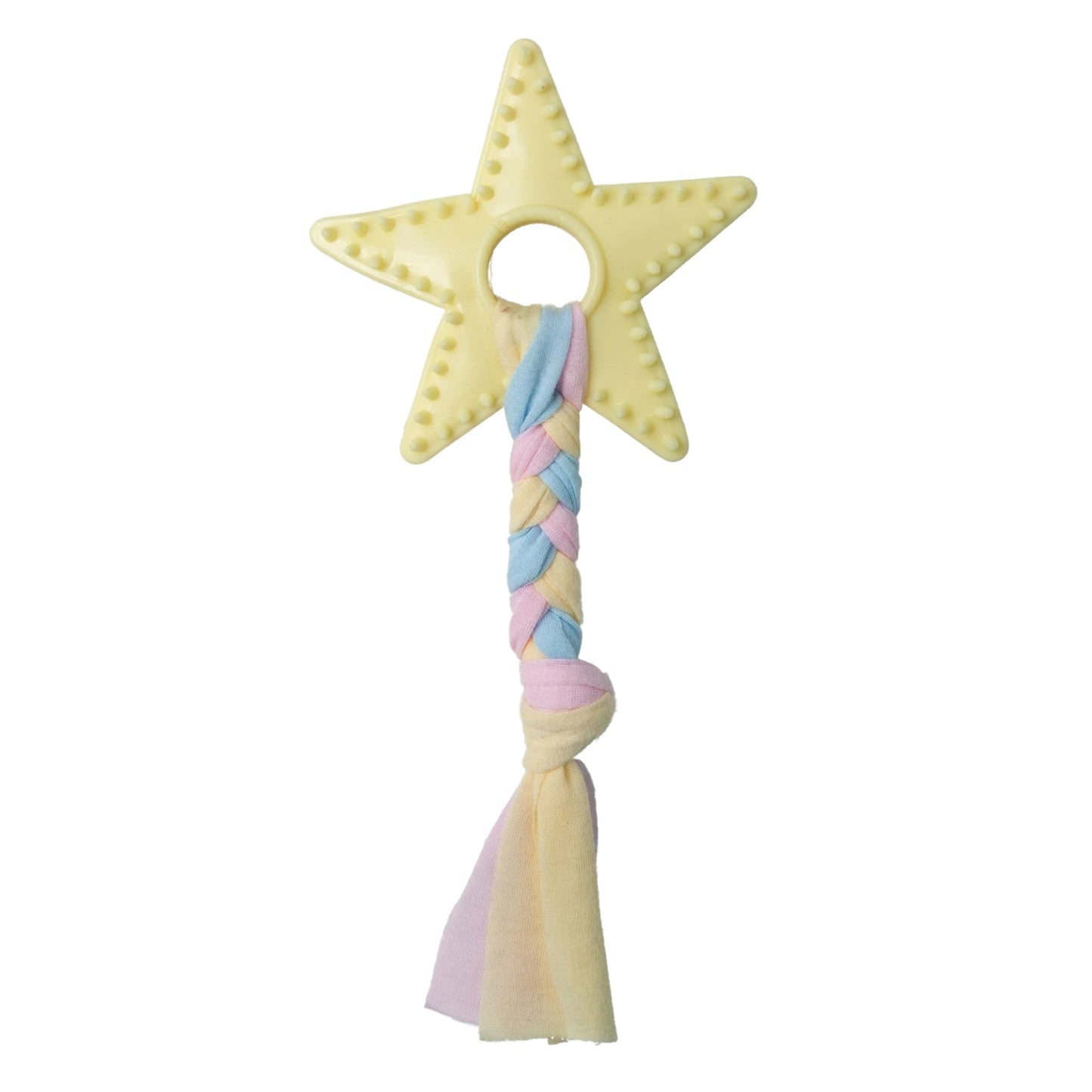 Snugarooz Lil Star Chew Eco TPR  Dog Toy Yellow 7in.