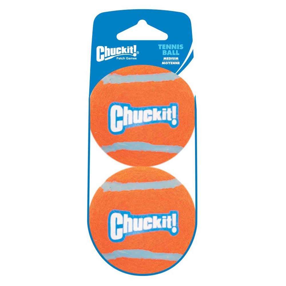 Chuckit! Tennis Ball Dog Toy Shrink Sleeve Orange/Orange 1ea/MD, 2 pk