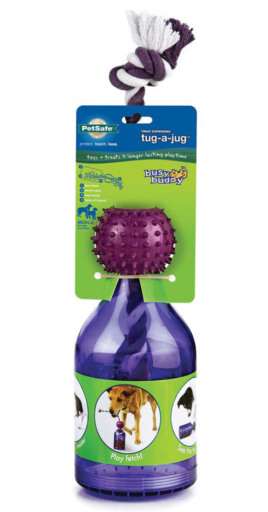 Busy Buddy Tug-a-Jug Dog Toy Purple 1ea/MD/LG