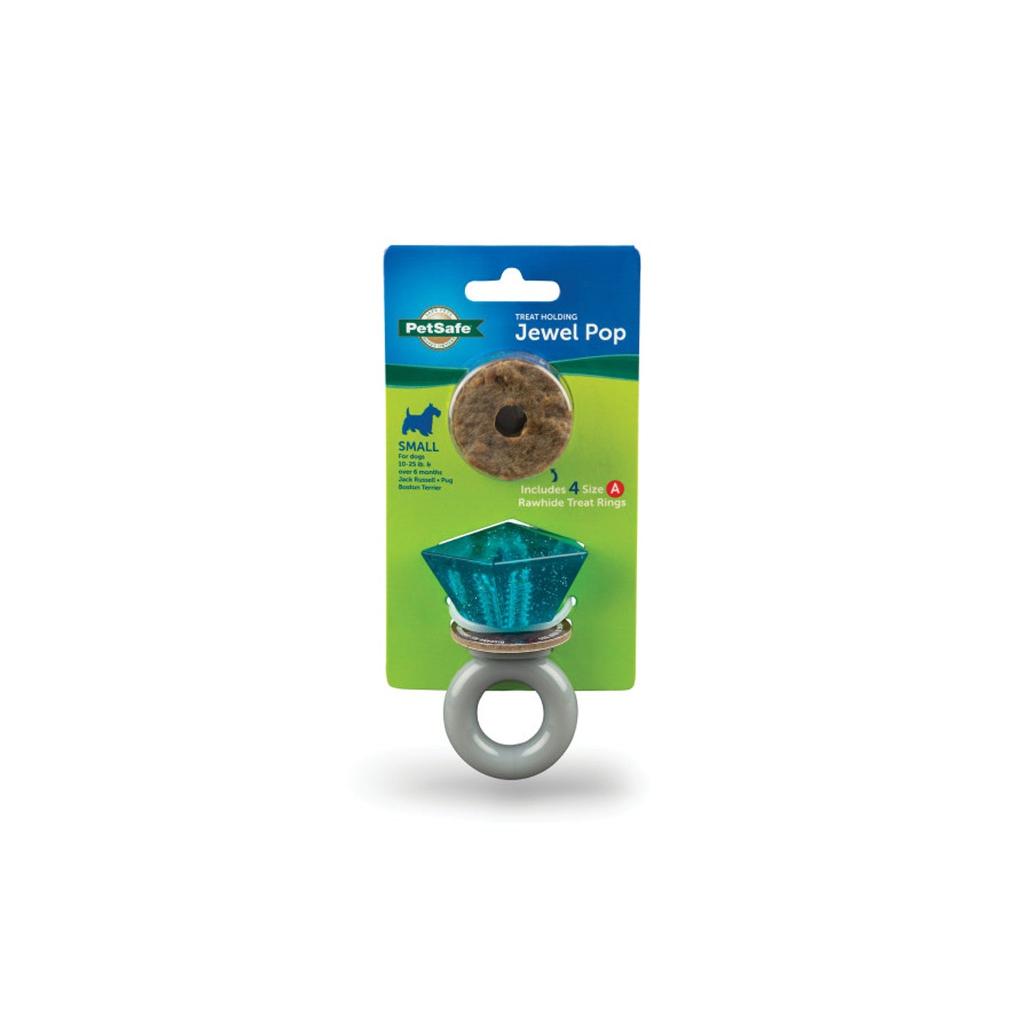 PetSafe Treat Holding Jewel Pop Ring Dog Toy Blue/Grey 1ea/SM