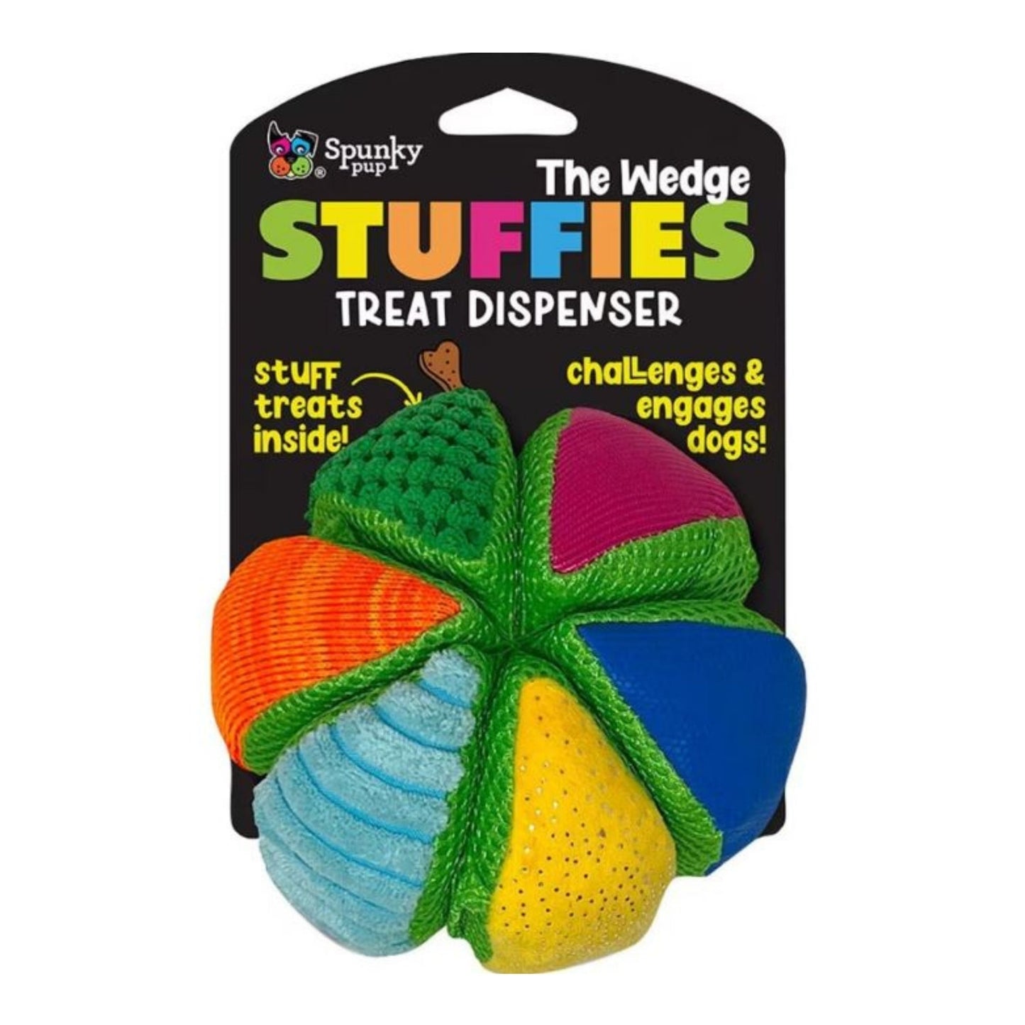 Spunkypup Stuffies Plush Treat-Dispenser Wedge