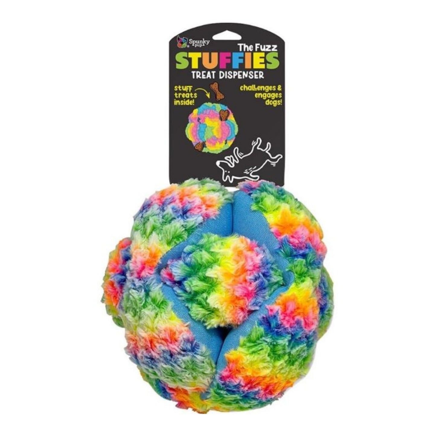 Spunkypup Stuffies Plush Treat-Dispenser Fuzz XLarge