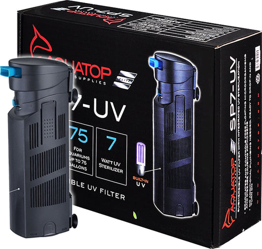 Aquatop Internal SP7-UV Submersible UV Filter Jet Black