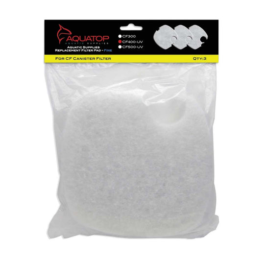Aquatop Replacement Filter Sponge for CF Series Filters For CF-400UV White 3 Pack