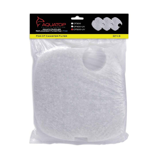 Aquatop Replacement Filter Sponge for CF Series Filters For CF-500UV White 3 Pack