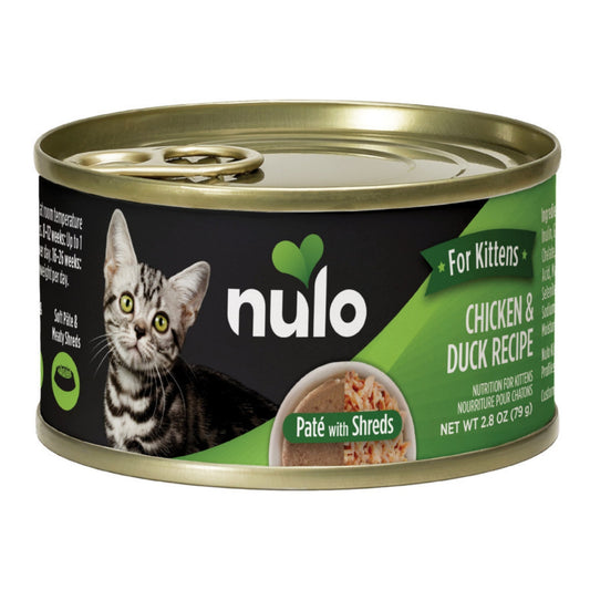 Nulo Pate w/Shreds Kitten Food Chicken & Duck 2.8oz