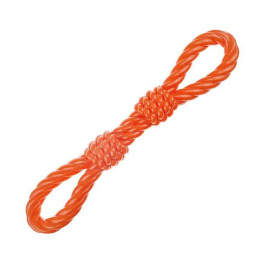 Infinity TPR Double Fist Tug Toy Orange 18in.