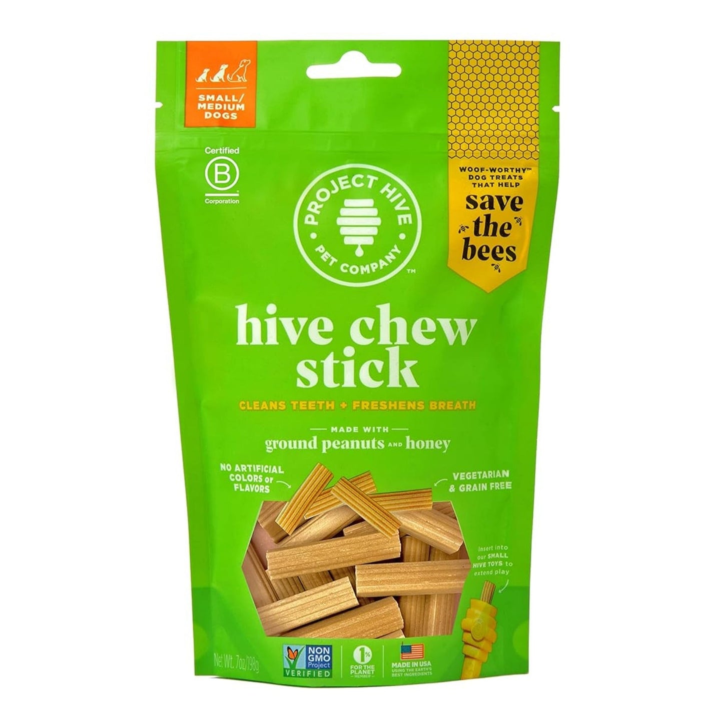 Project Hive Pet Company Hive Chew Stick Peanut Butter Small